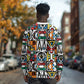 African Geometric Ndebele Patterns Long Sleeve Shirt
