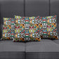 African Geometric Ndebele Patterns Pillow Cover