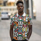 African Geometric Ndebele Patterns Polo Shirt