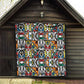 African Geometric Ndebele Patterns Quilt