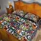 African Geometric Ndebele Patterns Quilt Bed Set