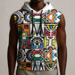 African Geometric Ndebele Patterns Sleeveless Hoodie