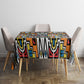 African Geometric Ndebele Patterns Tablecloth