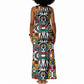 African Geometric Ndebele Patterns Tank Maxi Dress