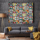 African Geometric Ndebele Patterns Tapestry