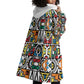 African Geometric Ndebele Patterns Wearable Blanket Hoodie