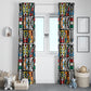 African Geometric Ndebele Patterns Window Curtain