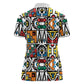 African Geometric Ndebele Patterns Women Polo Shirt
