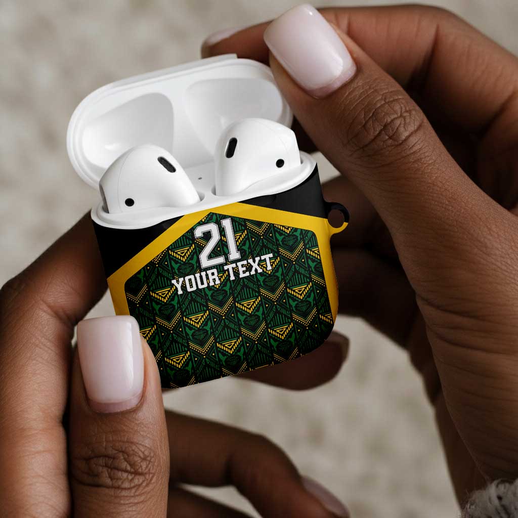 Afro-Jamaicans Football Custom AirPods Case Black Ethnic Motifs