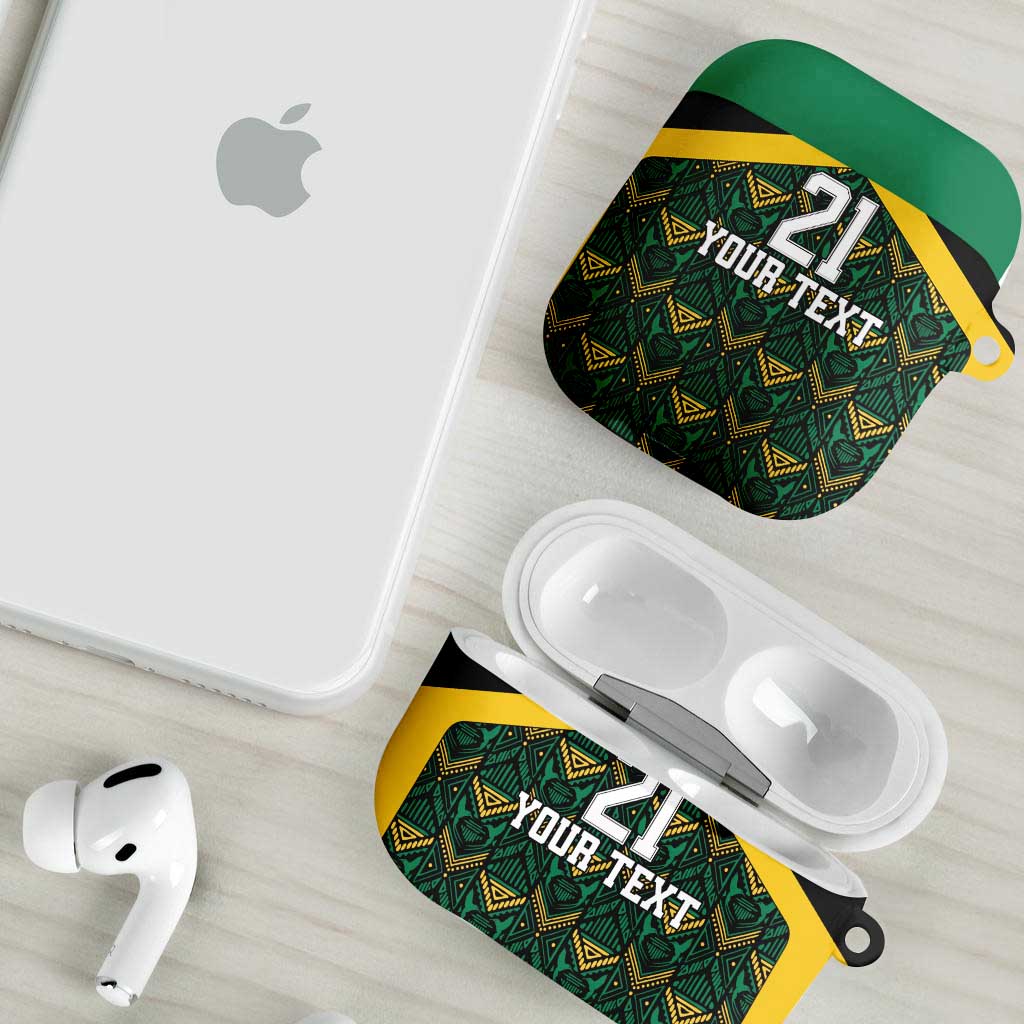 Afro-Jamaicans Football Custom AirPods Case Black Ethnic Motifs