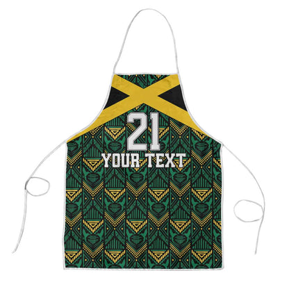 Afro-Jamaicans Football Custom Apron Black Ethnic Motifs