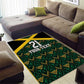 Afro-Jamaicans Football Custom Area Rug Black Ethnic Motifs