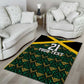 Afro-Jamaicans Football Custom Area Rug Black Ethnic Motifs