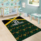 Afro-Jamaicans Football Custom Area Rug Black Ethnic Motifs
