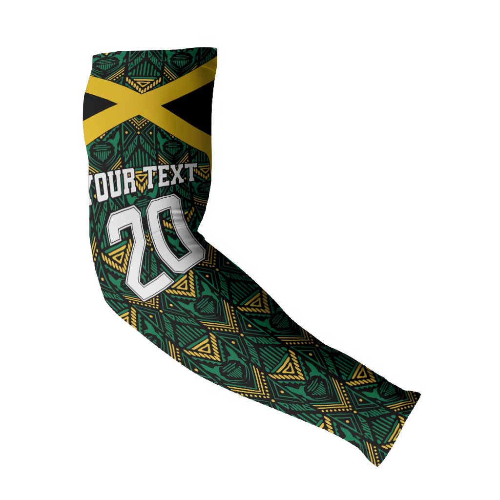 Afro-Jamaicans Football Custom Arm Sleeves Black Ethnic Motifs
