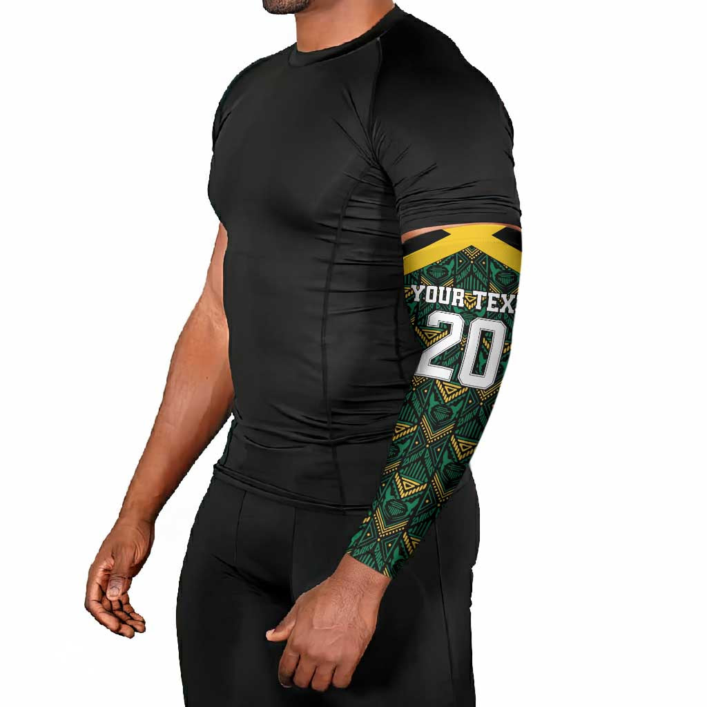 Afro-Jamaicans Football Custom Arm Sleeves Black Ethnic Motifs