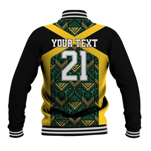 Afro-Jamaicans Football Custom Baseball Jacket Black Ethnic Motifs