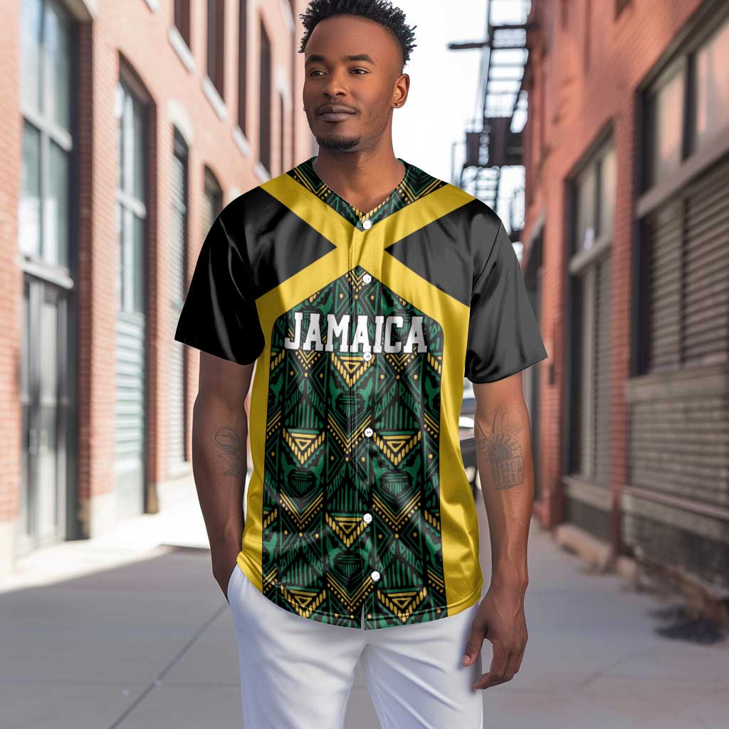 Afro-Jamaicans Football Custom Baseball Jersey Black Ethnic Motifs