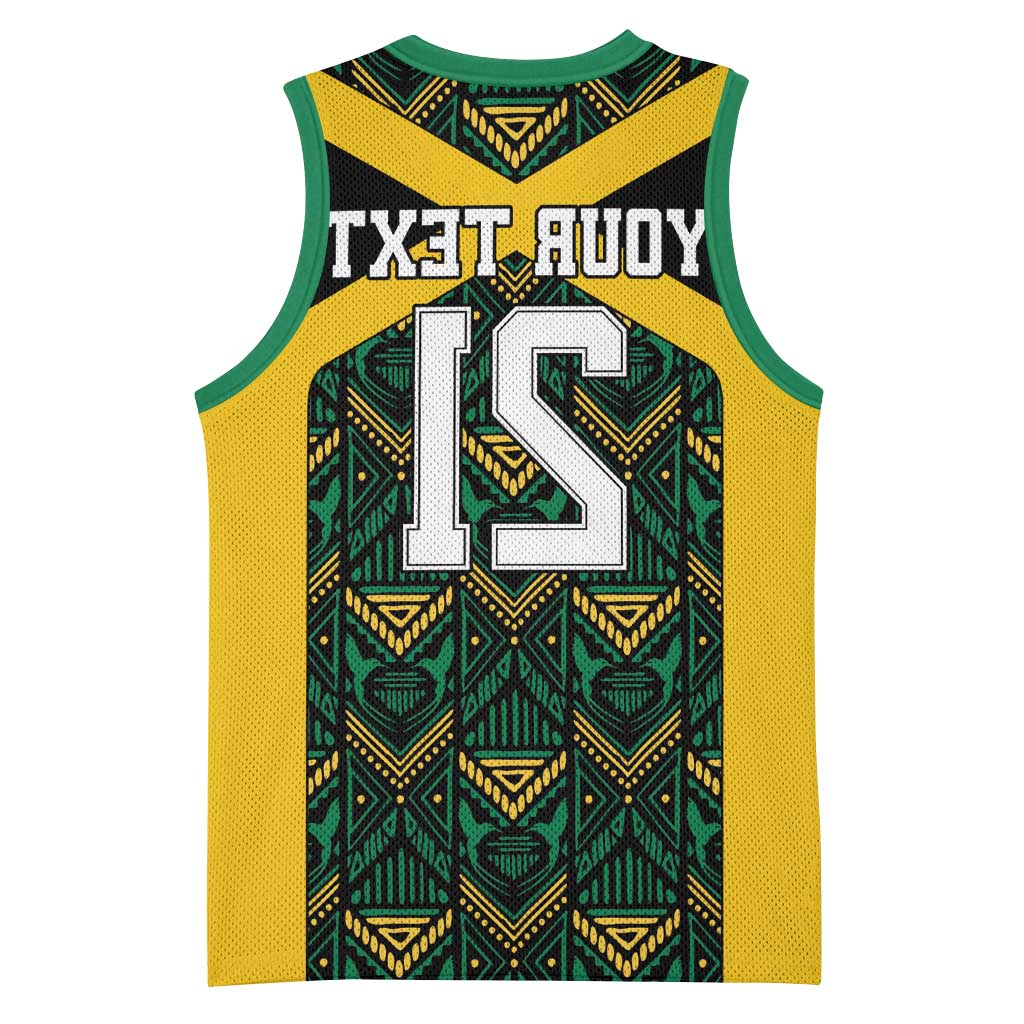 Afro-Jamaicans Football Custom Basketball Jersey Black Ethnic Motifs - African Pride