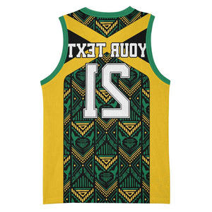 Afro-Jamaicans Football Custom Basketball Jersey Black Ethnic Motifs - African Pride