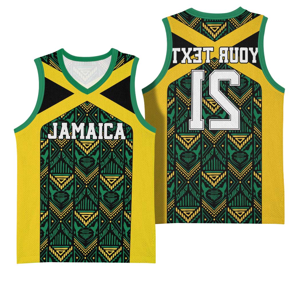 Afro-Jamaicans Football Custom Basketball Jersey Black Ethnic Motifs - African Pride