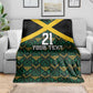 Afro-Jamaicans Football Custom Blanket Black Ethnic Motifs