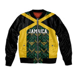 Afro-Jamaicans Football Custom Bomber Jacket Black Ethnic Motifs