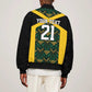 Afro-Jamaicans Football Custom Bomber Jacket Black Ethnic Motifs
