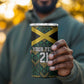 Afro-Jamaicans Football Custom 4 in 1 Can Cooler Tumbler Black Ethnic Motifs