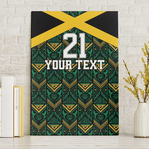 Afro-Jamaicans Football Custom Canvas Wall Art Black Ethnic Motifs
