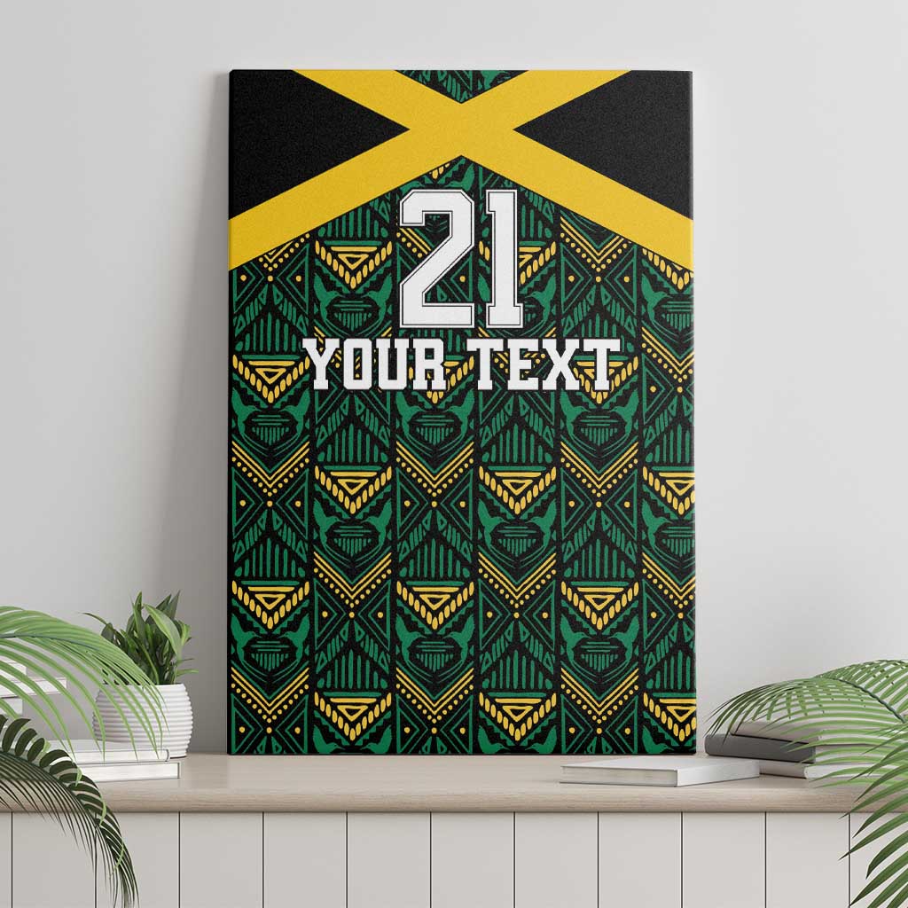 Afro-Jamaicans Football Custom Canvas Wall Art Black Ethnic Motifs