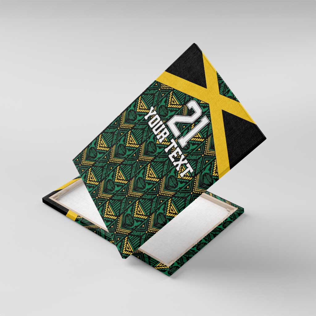 Afro-Jamaicans Football Custom Canvas Wall Art Black Ethnic Motifs