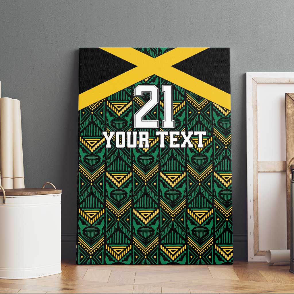 Afro-Jamaicans Football Custom Canvas Wall Art Black Ethnic Motifs