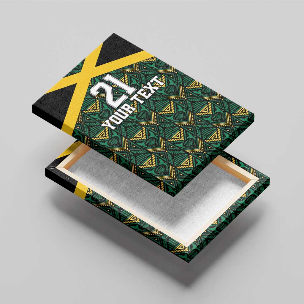 Afro-Jamaicans Football Custom Canvas Wall Art Black Ethnic Motifs