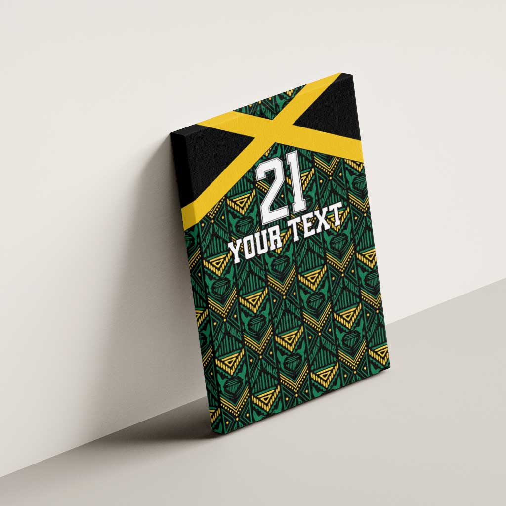 Afro-Jamaicans Football Custom Canvas Wall Art Black Ethnic Motifs