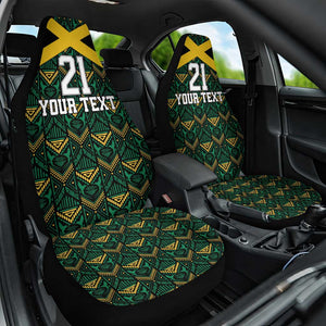 Afro-Jamaicans Football Custom Car Seat Cover Black Ethnic Motifs