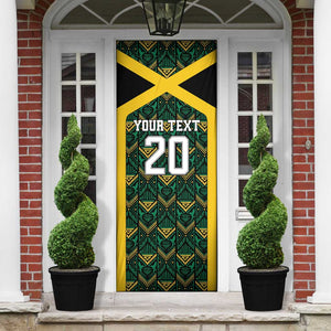 Afro-Jamaicans Football Custom Door Cover Black Ethnic Motifs
