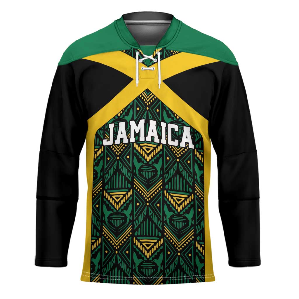 Afro-Jamaicans Football Custom Hockey Jersey Black Ethnic Motifs