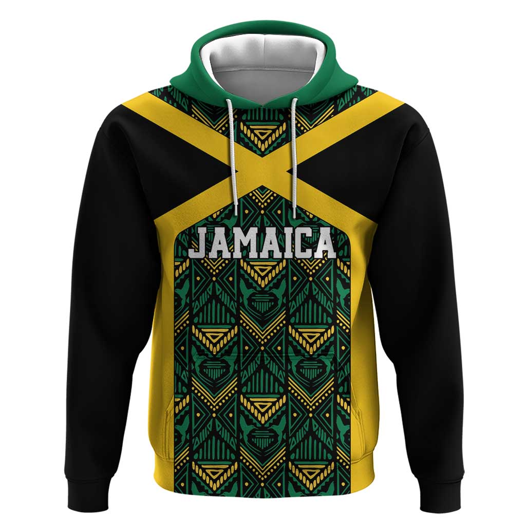 Afro-Jamaicans Football Custom Hoodie Black Ethnic Motifs
