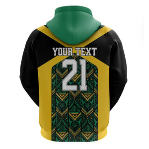 Afro-Jamaicans Football Custom Hoodie Black Ethnic Motifs