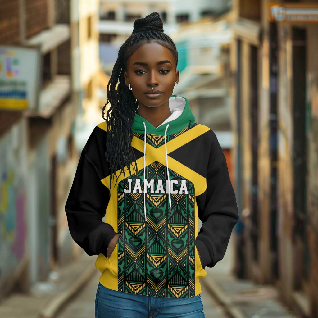 Afro-Jamaicans Football Custom Hoodie Black Ethnic Motifs