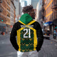 Afro-Jamaicans Football Custom Hoodie Black Ethnic Motifs