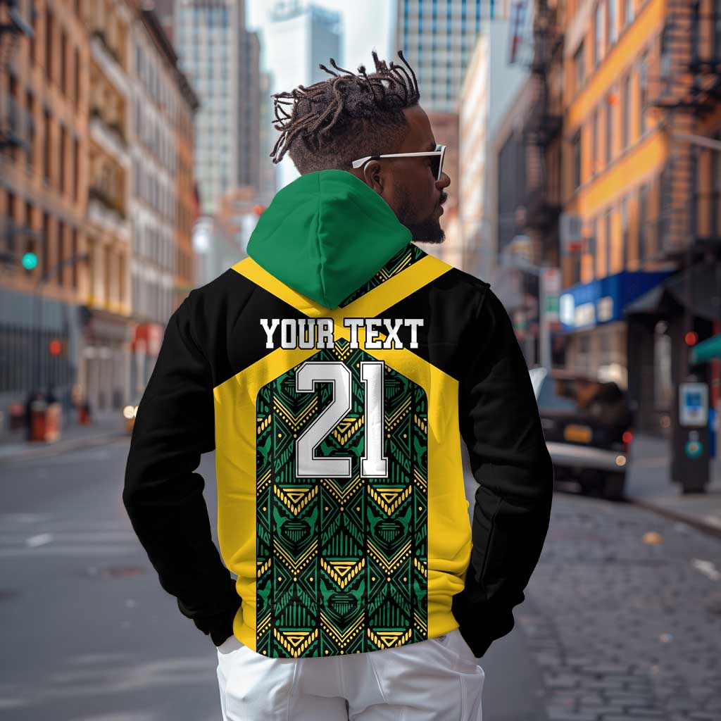 Afro-Jamaicans Football Custom Hoodie Black Ethnic Motifs