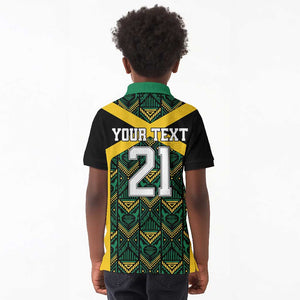 Afro-Jamaicans Football Custom Kid Polo Shirt Black Ethnic Motifs