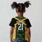 Afro-Jamaicans Football Custom Kid T shirt Black Ethnic Motifs