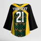 Afro-Jamaicans Football Custom Kimono Sleeve Blouse Black Ethnic Motifs
