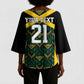 Afro-Jamaicans Football Custom Kimono Sleeve Blouse Black Ethnic Motifs