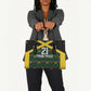 Afro-Jamaicans Football Custom Leather Bag Black Ethnic Motifs