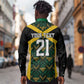 Afro-Jamaicans Football Custom Long Sleeve Button Shirt Black Ethnic Motifs