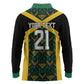 Afro-Jamaicans Football Custom Long Sleeve Polo Shirt Black Ethnic Motifs